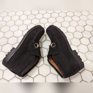 Gucci Suede Horsebit Ankle Boot - Black